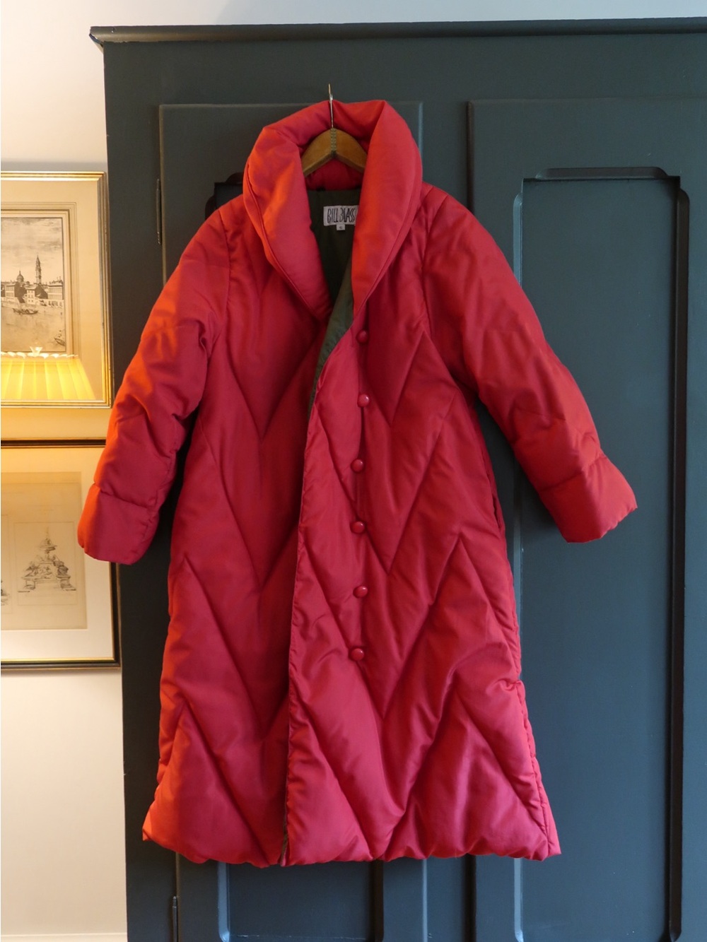 Vintage Bill Blass Red Puffer